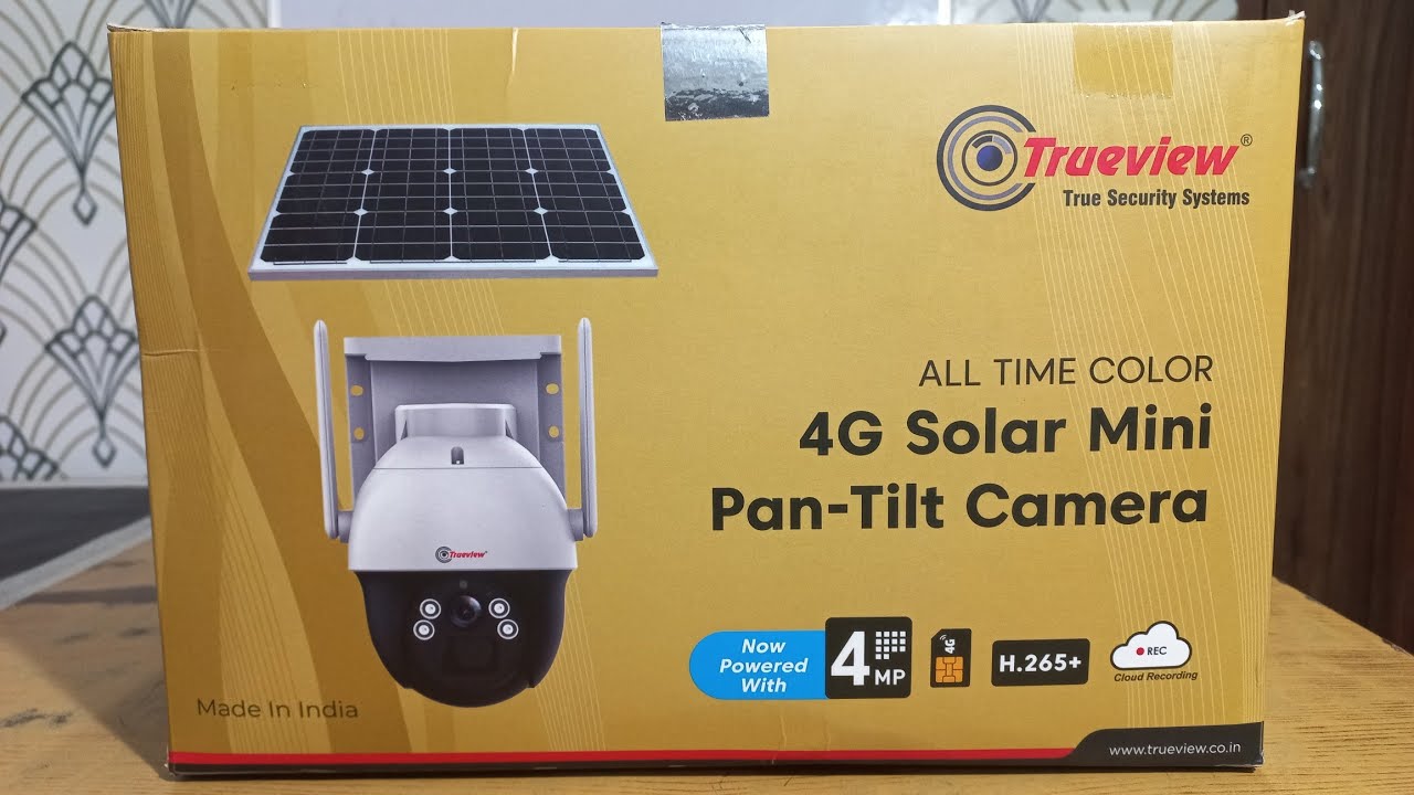  The Trueview 4G SIM 4MP Solar Powered CCTV Security Camera With Solar Panel